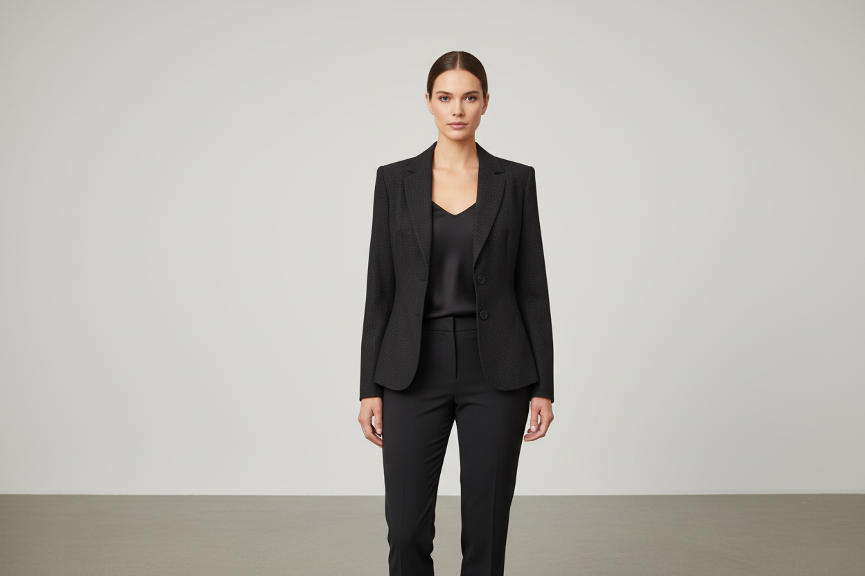 Autonomy Black With Silver Threads Collared Blazer Jacket Size 10