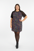 Women's Atmosphere Short See Through Sleeve Patterned Dress Size 14