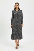 New Look Long Sleeve 100% Viscose Midi Shirt Dress Size 10