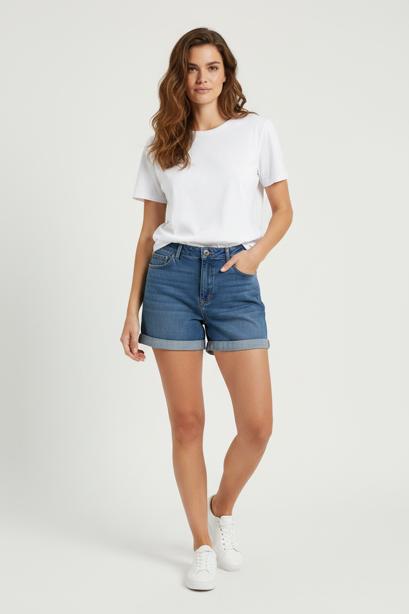 Noisy May Medium Blue Denim Shorts Loose Fit Brand New Size XL
