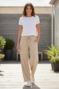 Women's New Look Eyelash Lace Wide Leg Jogger Pants Trousers New Size 14
