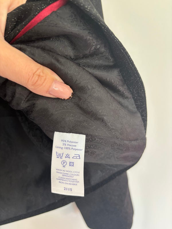 Autonomy Black With Silver Threads Collared Blazer Jacket Size 10
