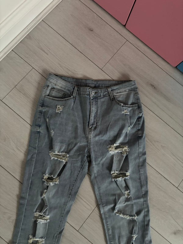 Women's Light Blue Ripped Jeans Size XL