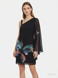 Sapphire for Wallis One Flare Sleeve Chiffon Style Occasion Dress Size 12