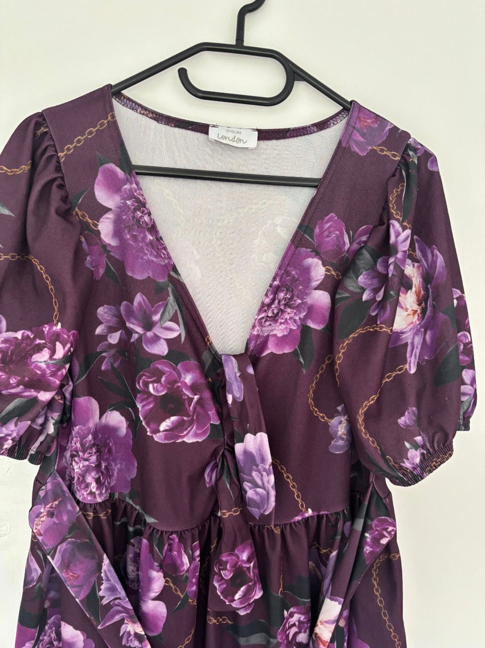Yours London Short Sleeve V-Neck Belted Midi Dress Size 18 — 18