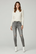 M&S The Ivy Skinny Regular Length Jeans Grey Size 14 — 14