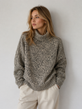 Women's New Look Long Sleeve High Neck Cream Black Knitted Jumper Size 10