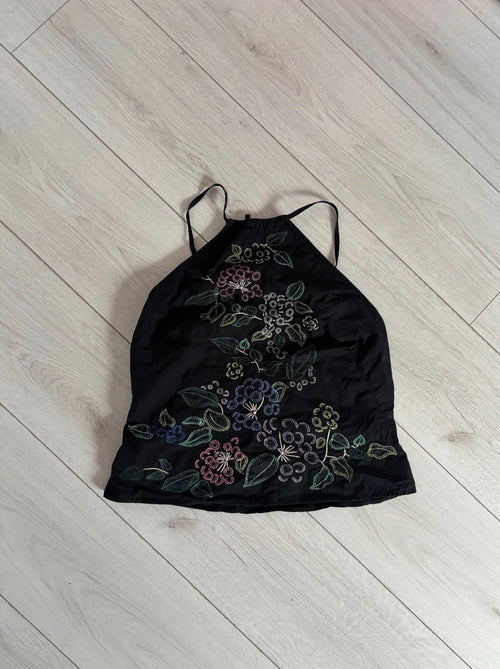 French Connection Vintage Embroidered Top Blouse Size 14 — 14