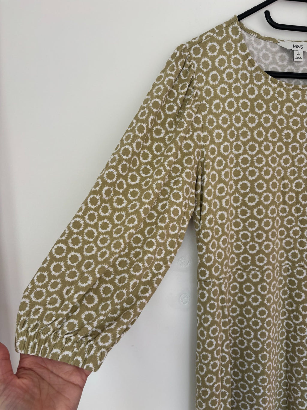 Women's Marks & Spencer Half 3/4 Sleeve Viscose Casual Dress Size 12 Regular