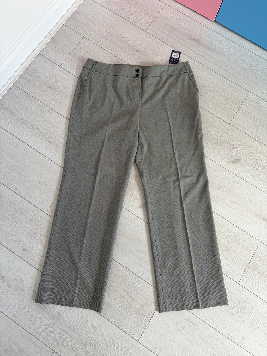 Debenhams J. Taylor Patterned Tailored Suit Style Trousers Black