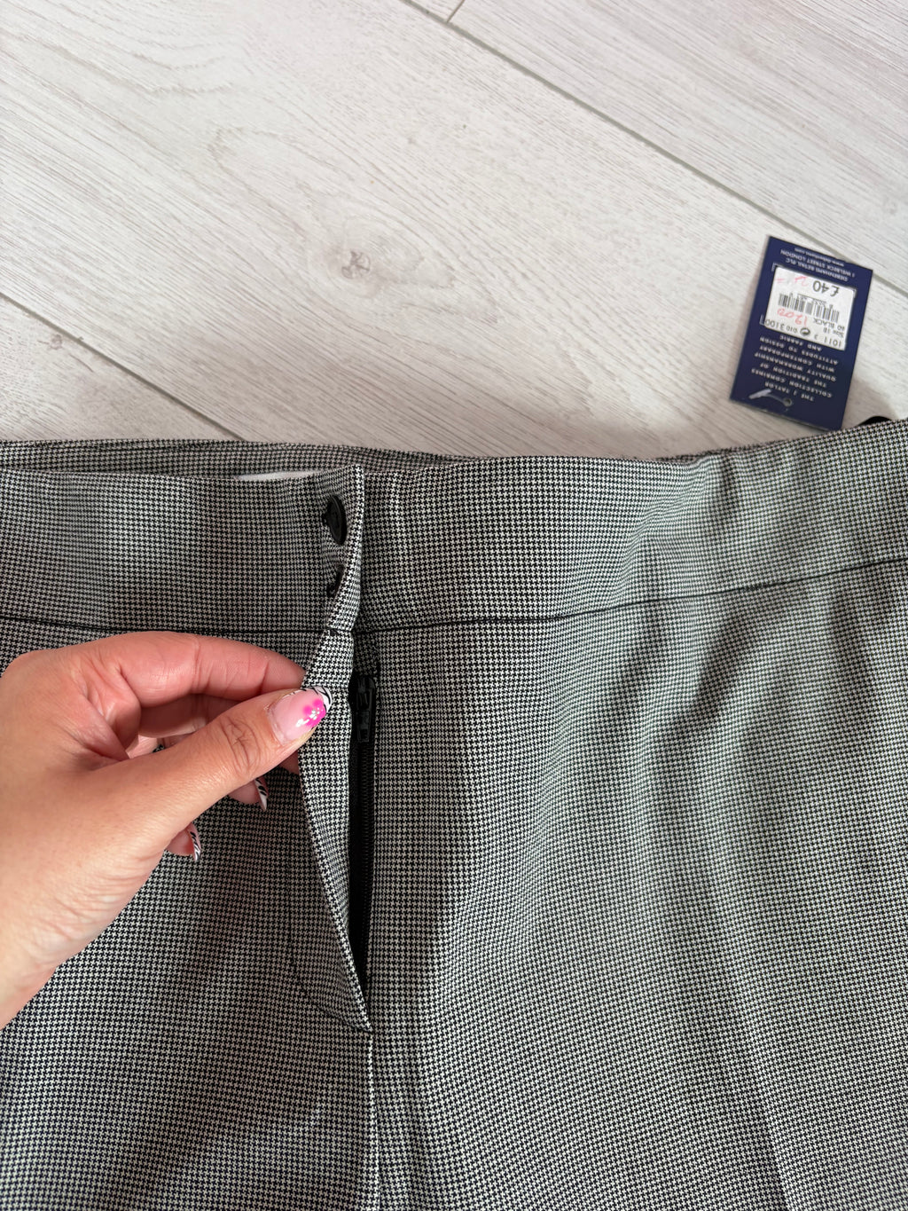 Debenhams J. Taylor Patterned Tailored Suit Style Trousers Black
