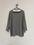 South 3/4 Batwing Style Sleeve Jumper Pullover Grey Size 20-22