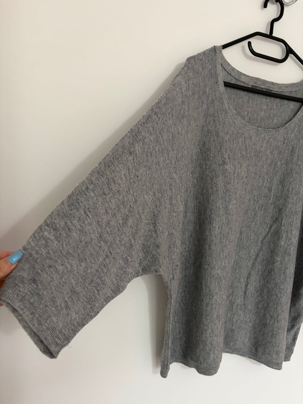 South 3/4 Batwing Style Sleeve Jumper Pullover Grey Size 20-22