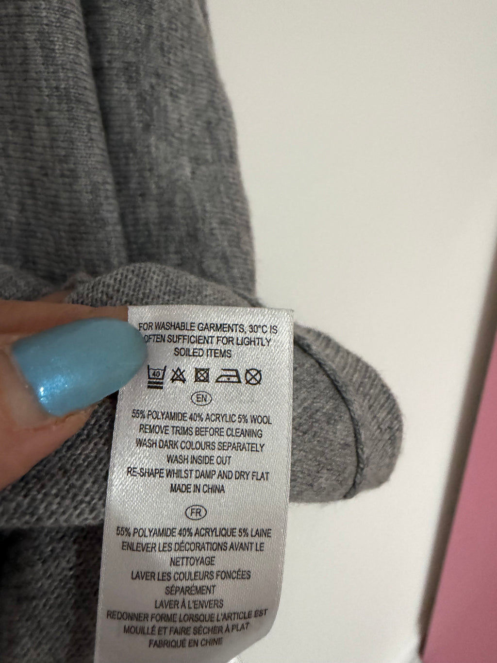 South 3/4 Batwing Style Sleeve Jumper Pullover Grey Size 20-22