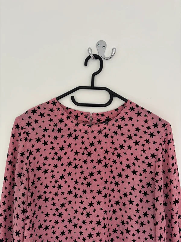 M&S Collection Long Sleeve Stars Patterned Blouse Size 8