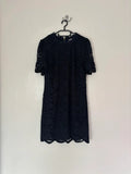 Oasis Short Sleeve Navy Lace Dress Lined Size 10