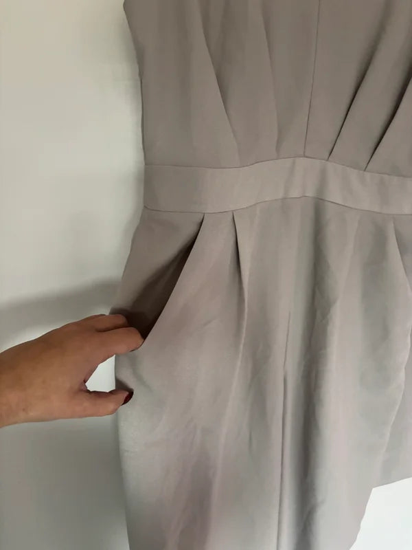 Miss Selfridge Sleeveless Tie Neck On Back Jumpsuit Size 12