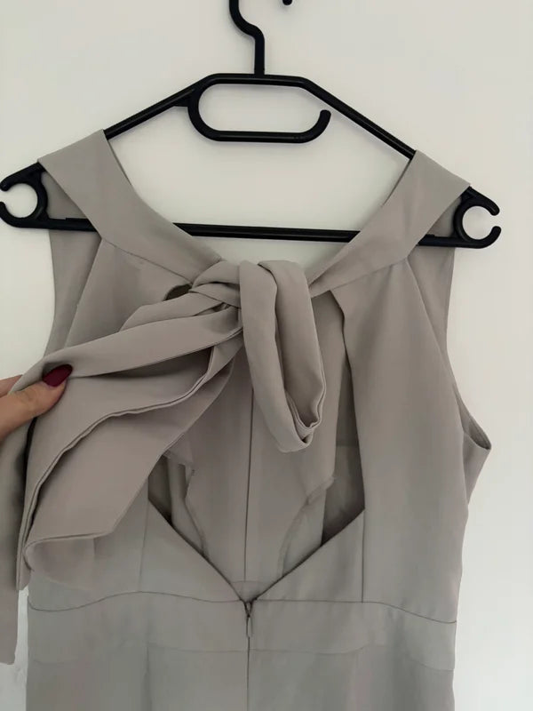 Miss Selfridge Sleeveless Tie Neck On Back Jumpsuit Size 12
