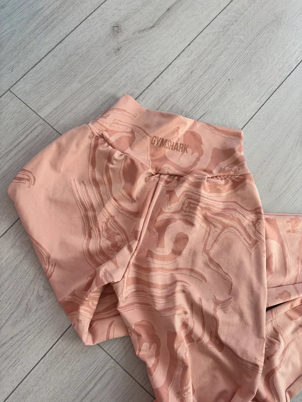 Gymshark Activewear Leggings Trousers Pink Patterned Size XS