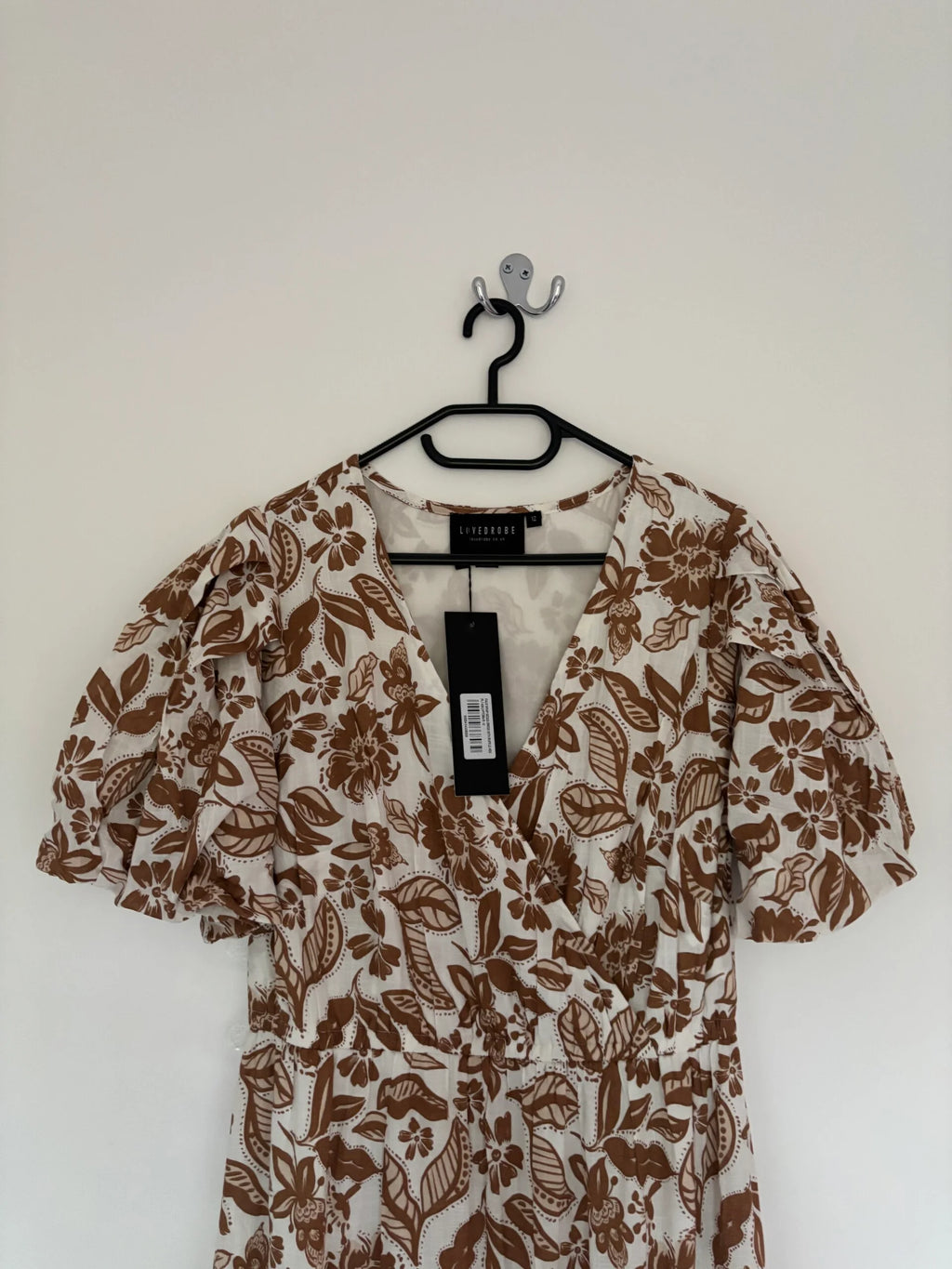 Lovedrobe Faux Wrap Midaxi Dress With Ruffle Hem Size 12