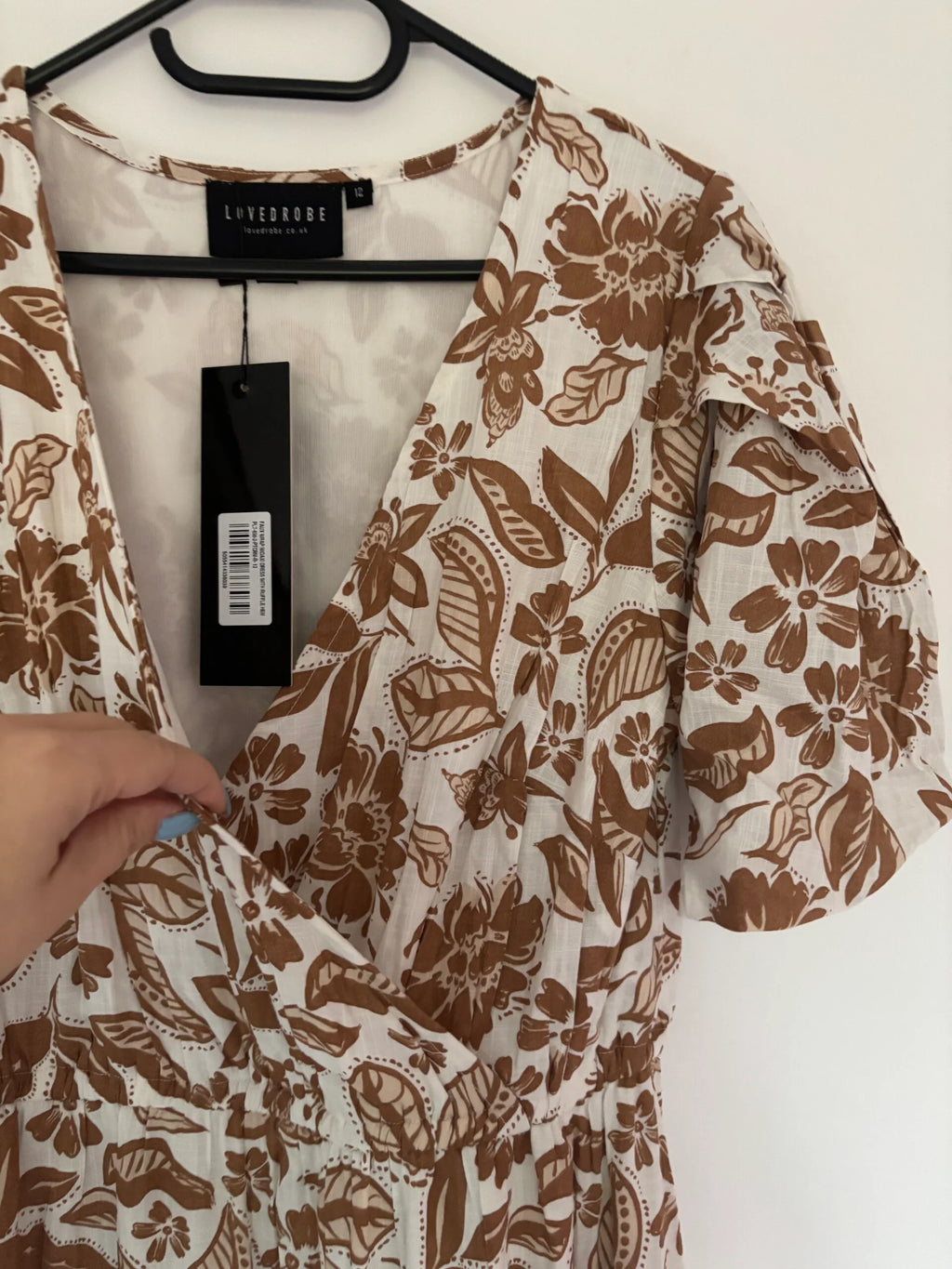 Lovedrobe Faux Wrap Midaxi Dress With Ruffle Hem Size 12